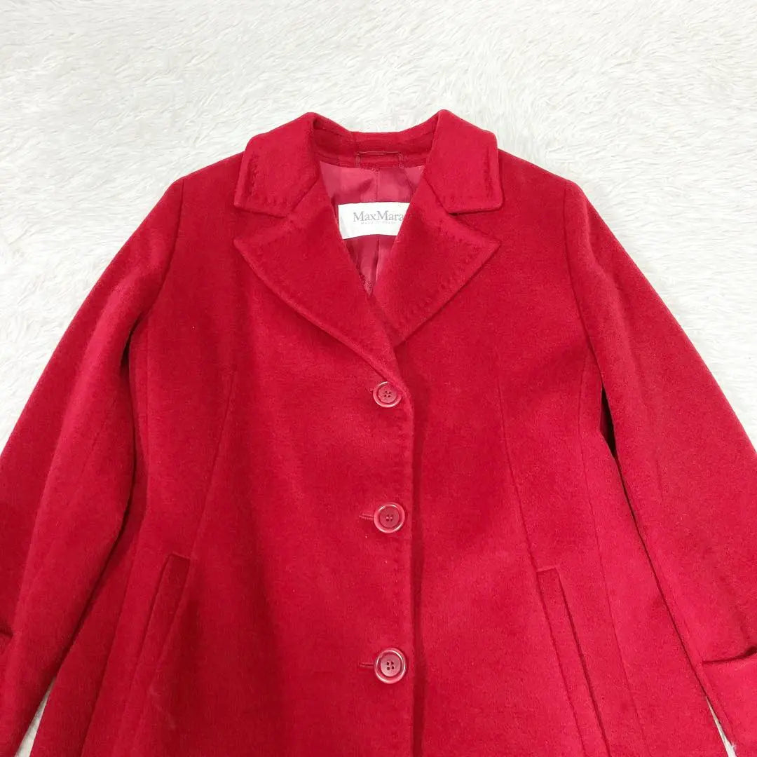 Max Mara Chester Coat Wool Camel 100% Red 42