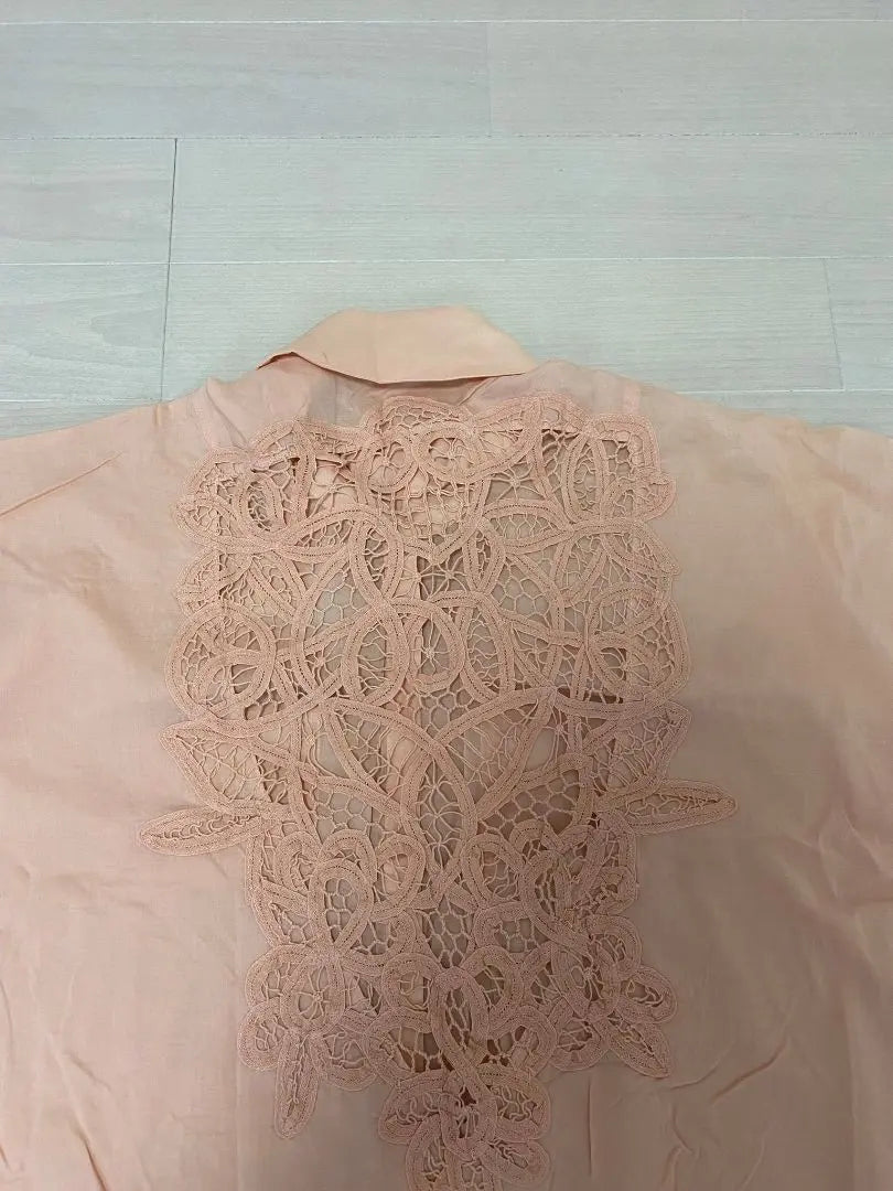 Verofonna sheer shirt tops poncho type pink 38 ar0409