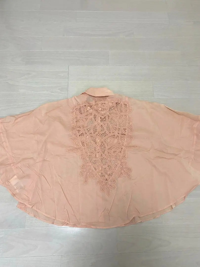 Verofonna sheer shirt tops poncho type pink 38 ar0409