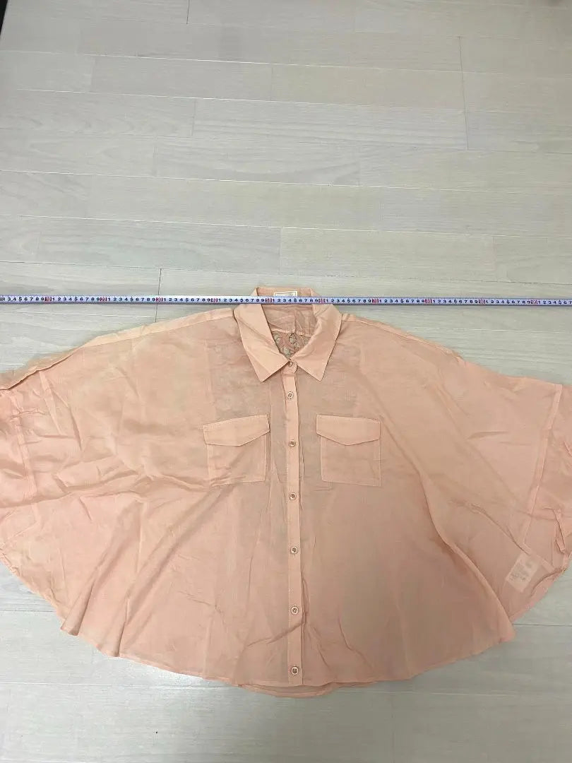 Blusa transparente tipo poncho Verofonna rosa talla 38 ar0409