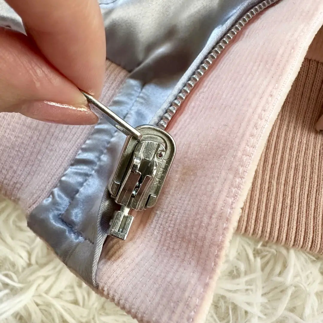 [Wearing twice] Arnold Palmer reversible blouson ♡ Pink x Silver