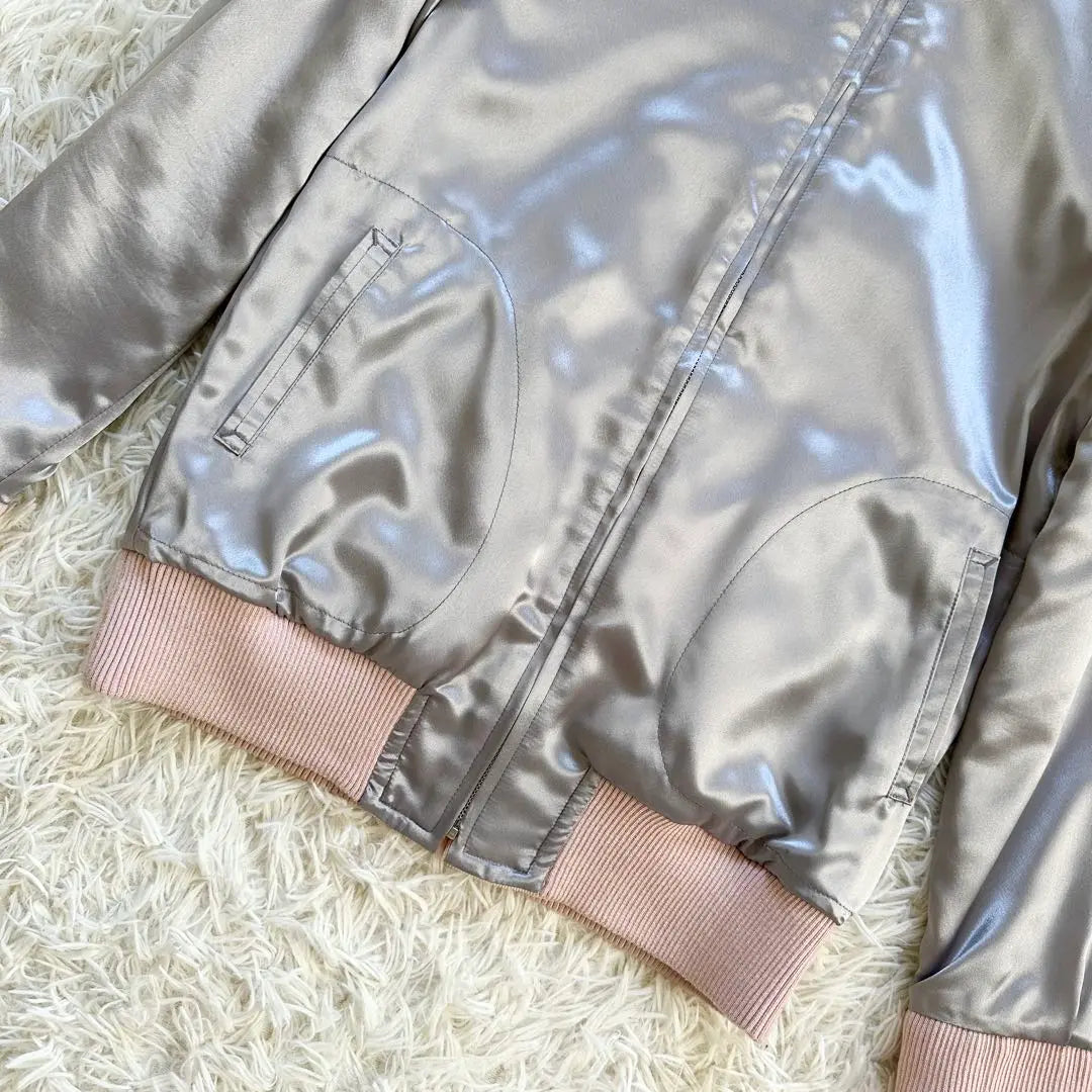 [Wearing twice] Arnold Palmer reversible blouson ♡ Pink x Silver