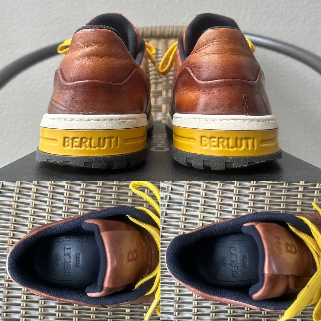 Regular price: 332,000 Berluti Playoff Scrit Leather Sneakers Shoes Limited | 定価33,2万 ベルルッティ プレイオフ スクリットレザー スニーカー 靴 限定