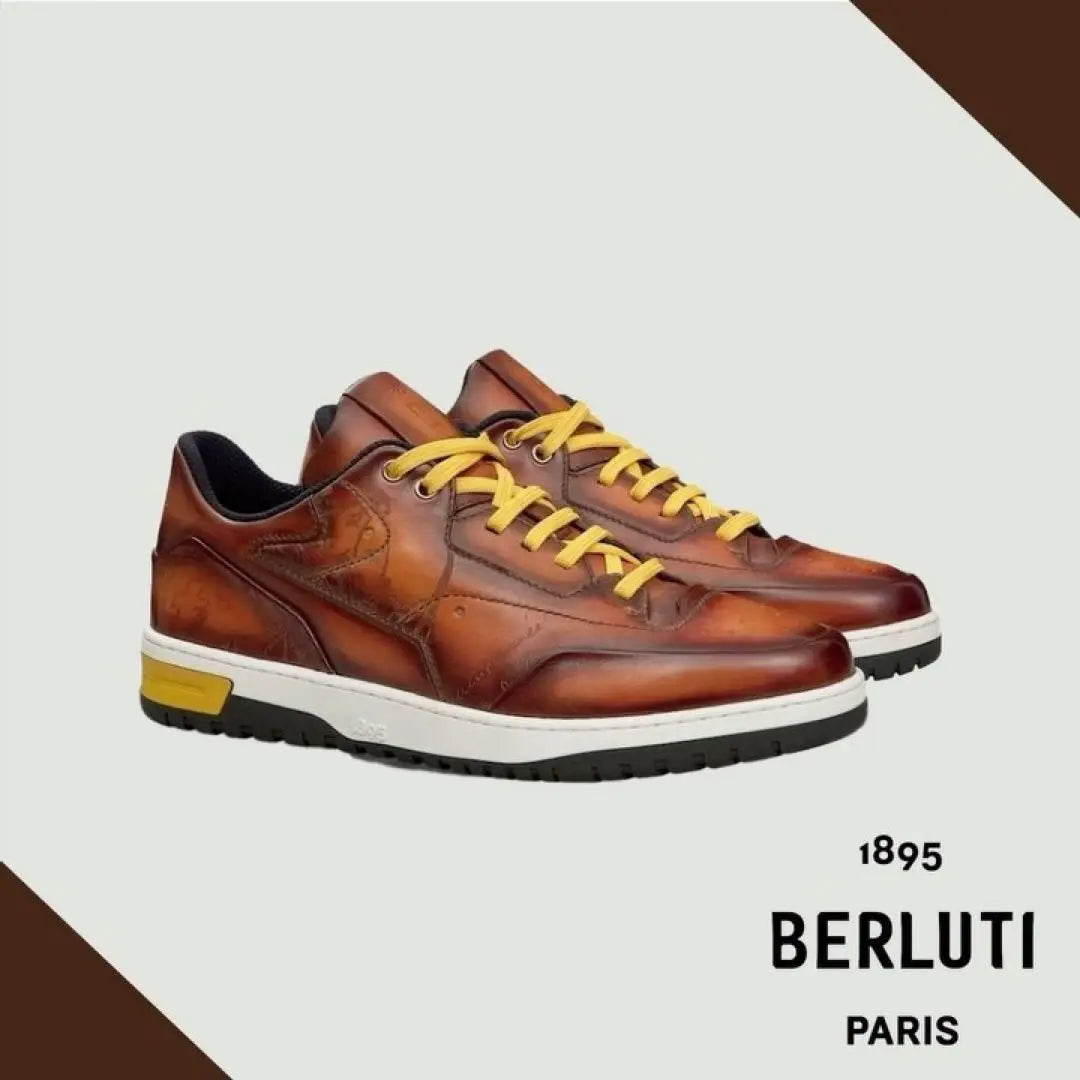 Regular price: 332,000 Berluti Playoff Scrit Leather Sneakers Shoes Limited | 定価33,2万 ベルルッティ プレイオフ スクリットレザー スニーカー 靴 限定