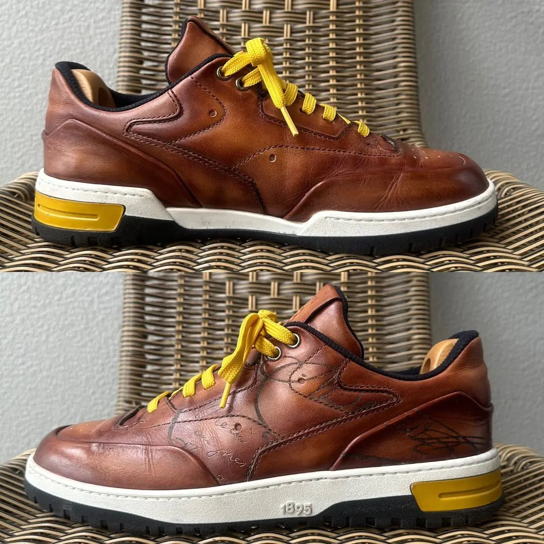 Precio habitual: 332.000 Berluti Playoff Scrit Leather Sneakers Shoes Limited | 定価33,2万 ベルルッティ プレイオフ スクリットレザー スニーカー 靴 限定