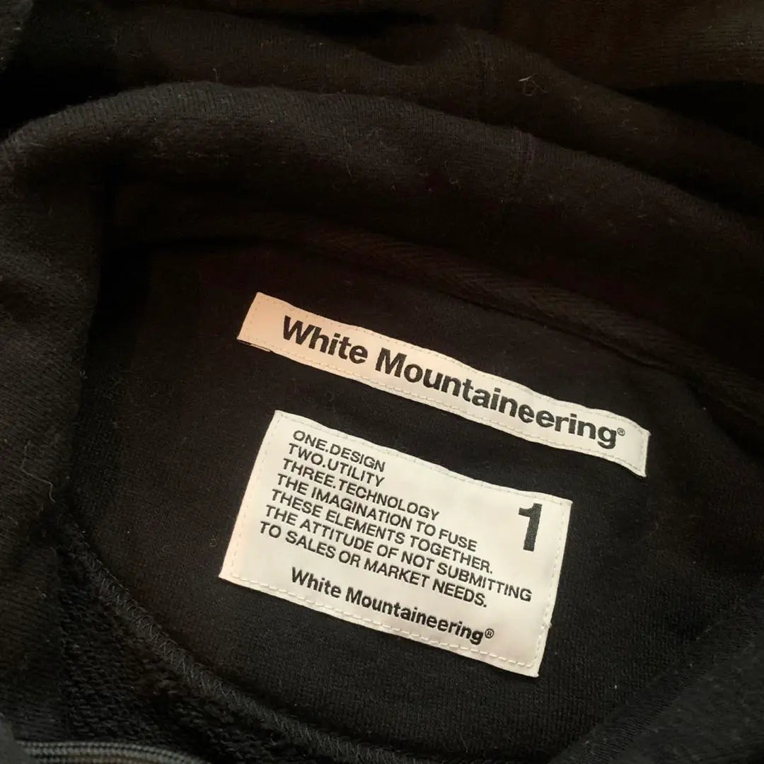 whitemountaneering logo hoodie SIZE1 black