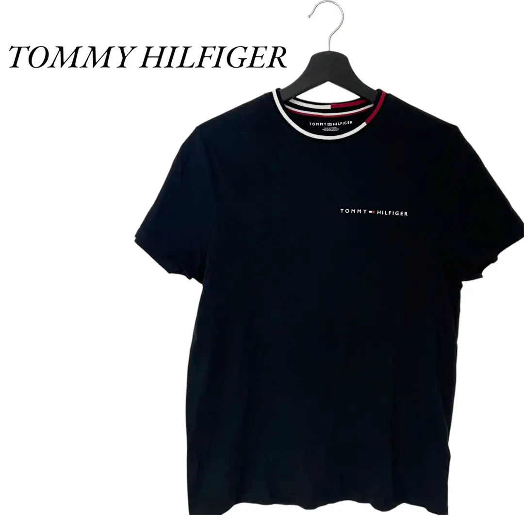 Tommy Hilfiger Men's Women's Tops Short Sleeve T-Shirt Classic Logo Black