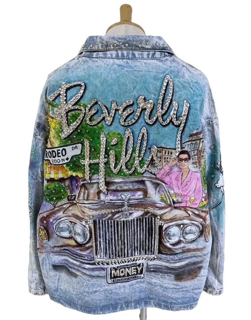 Super Rare Tony Alamo 80s Swarovski Sequin Denim Jacket