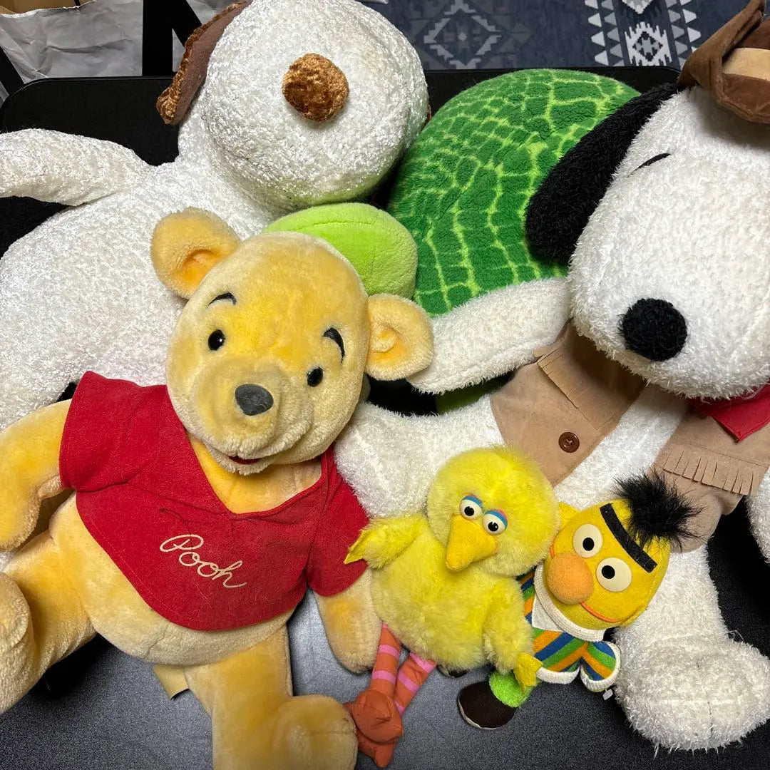 Plush set Winnie the Pooh Snoopy Bart Big Bird