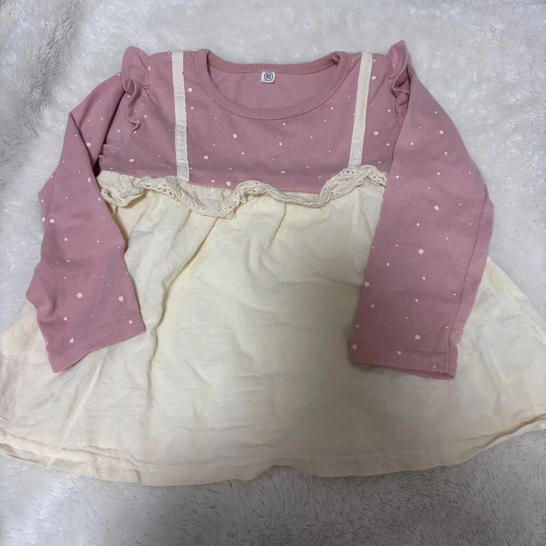 Nursery school clothes set 90cm pink girls ♡