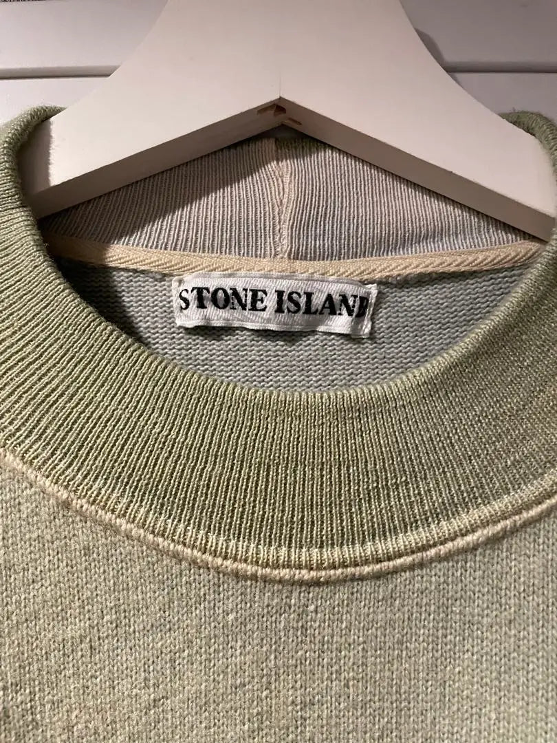 Jersey de punto con logo STONE ISLAND de los años 80, muy raro, talla XL