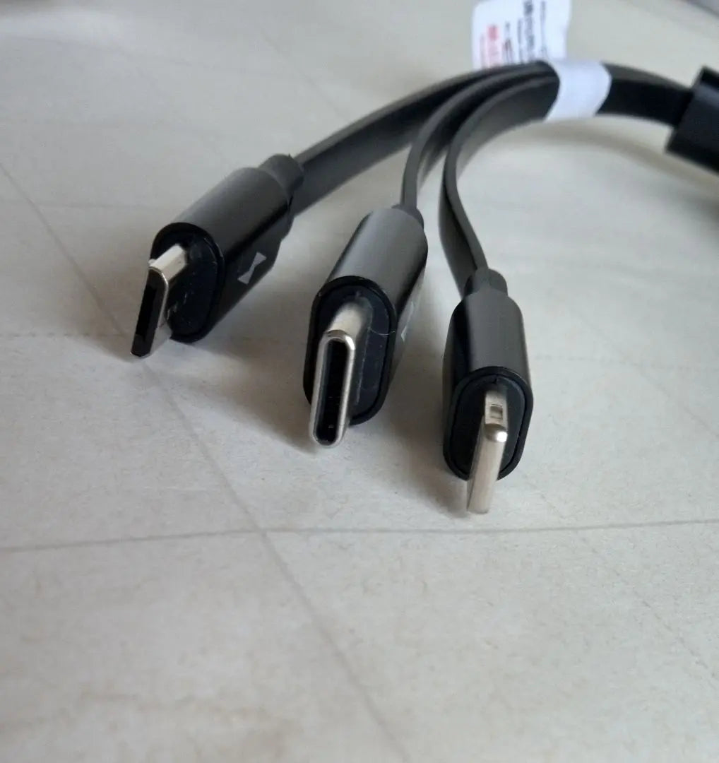 CAFELE Charging Cable 3in1 USB Cable 3 Types Terminals Set of 2