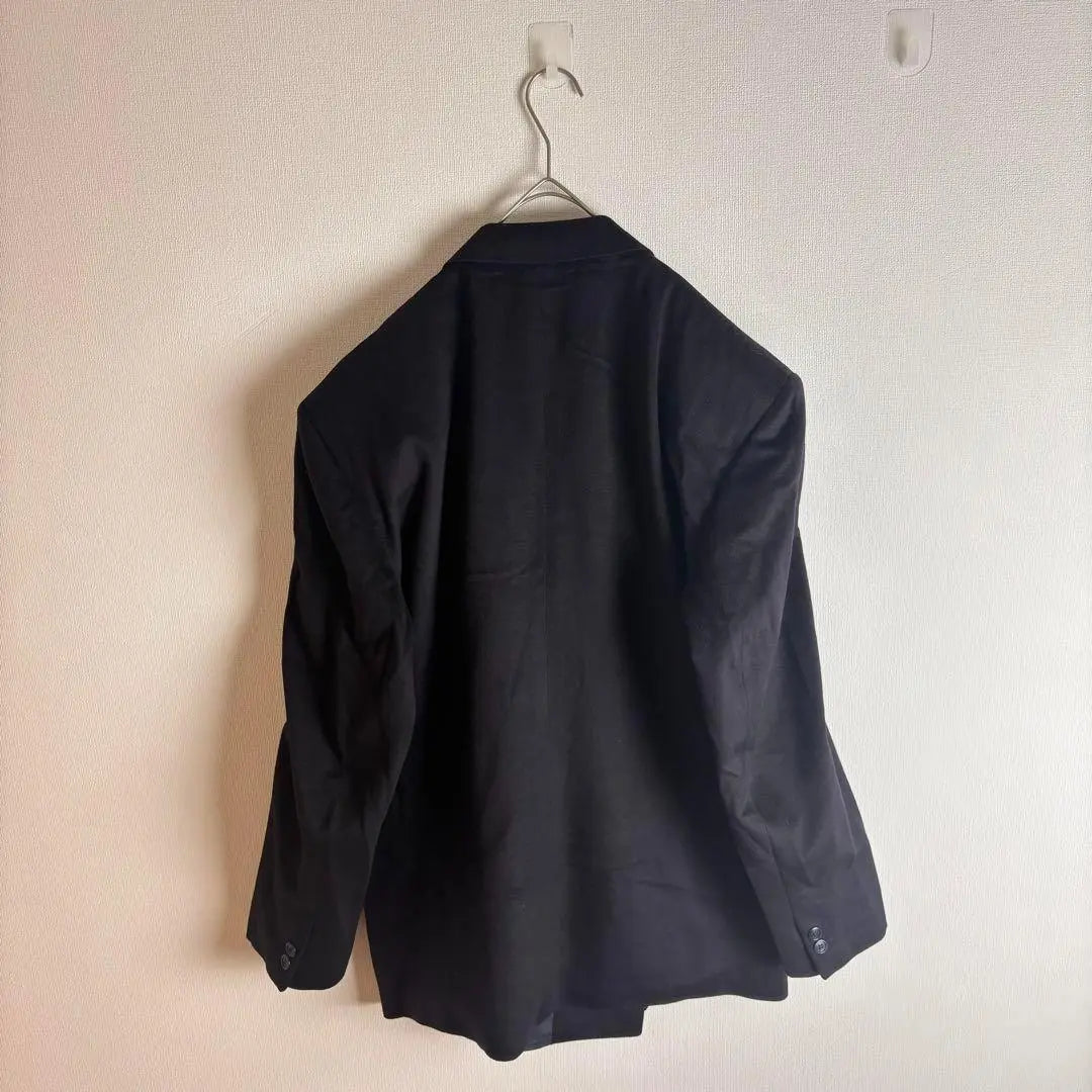 [Tailored jacket double button cashmere 100 pocket old clothes black]