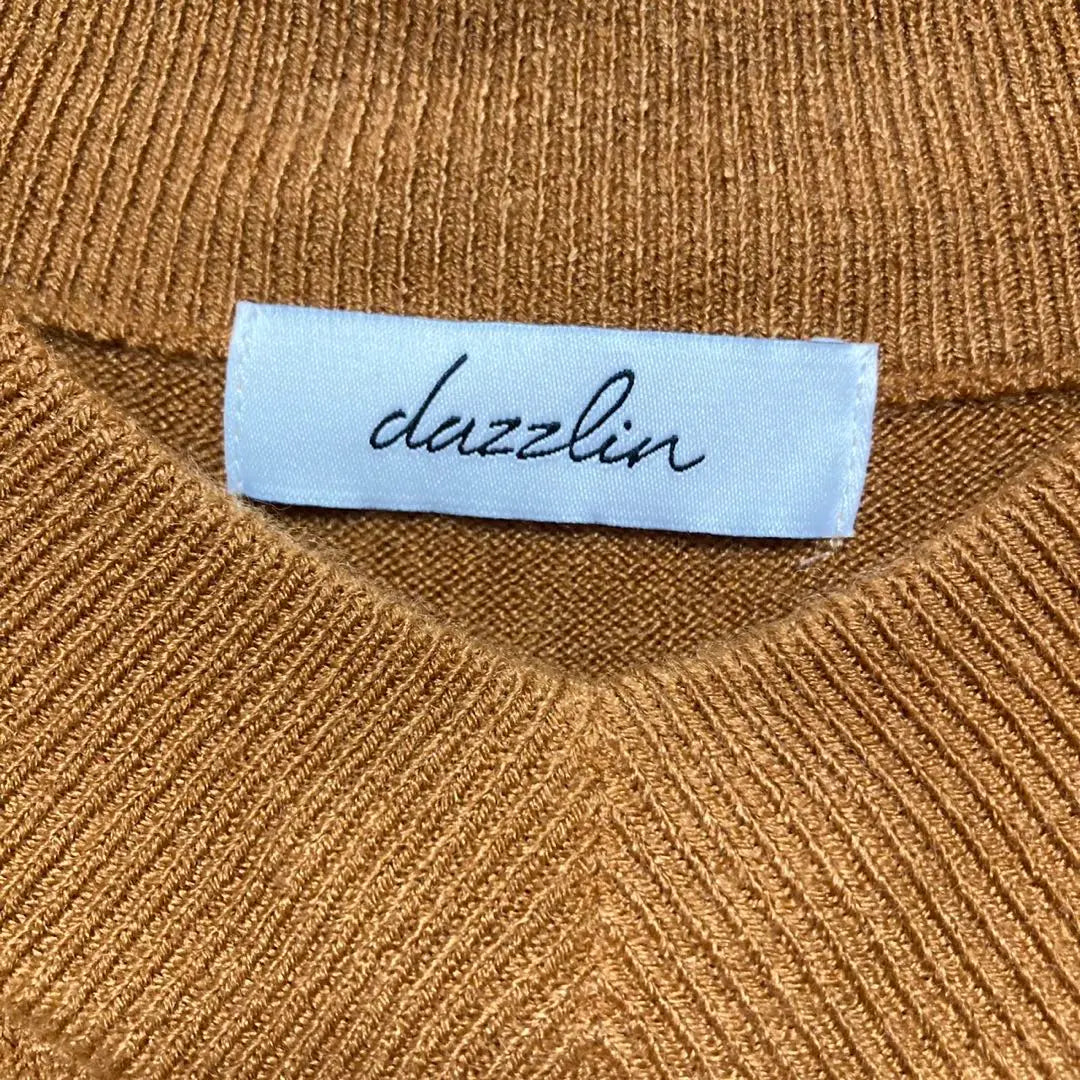 Dazulin V neck knit (F) Brown Fall / Winter A0789 | ダズリン Vネックニット （F） ブラウン 秋冬 a0789