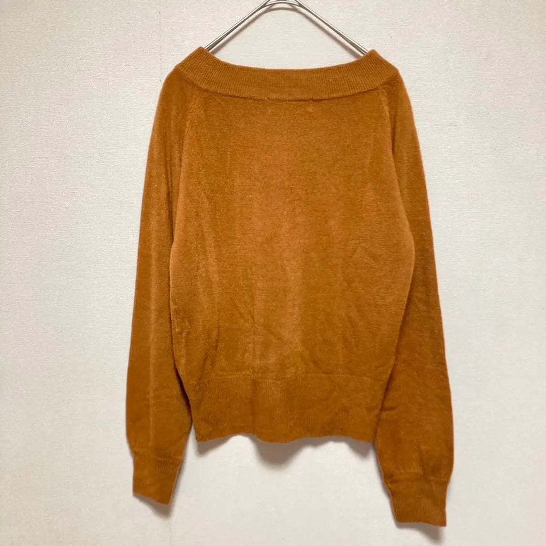 Dazulin V neck knit (F) Brown Fall / Winter A0789 | ダズリン Vネックニット （F） ブラウン 秋冬 a0789