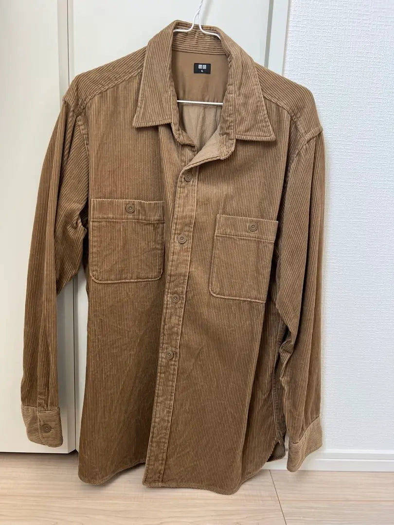 UNIQLO Corduroy Long Sleeve Shirt XL Brown