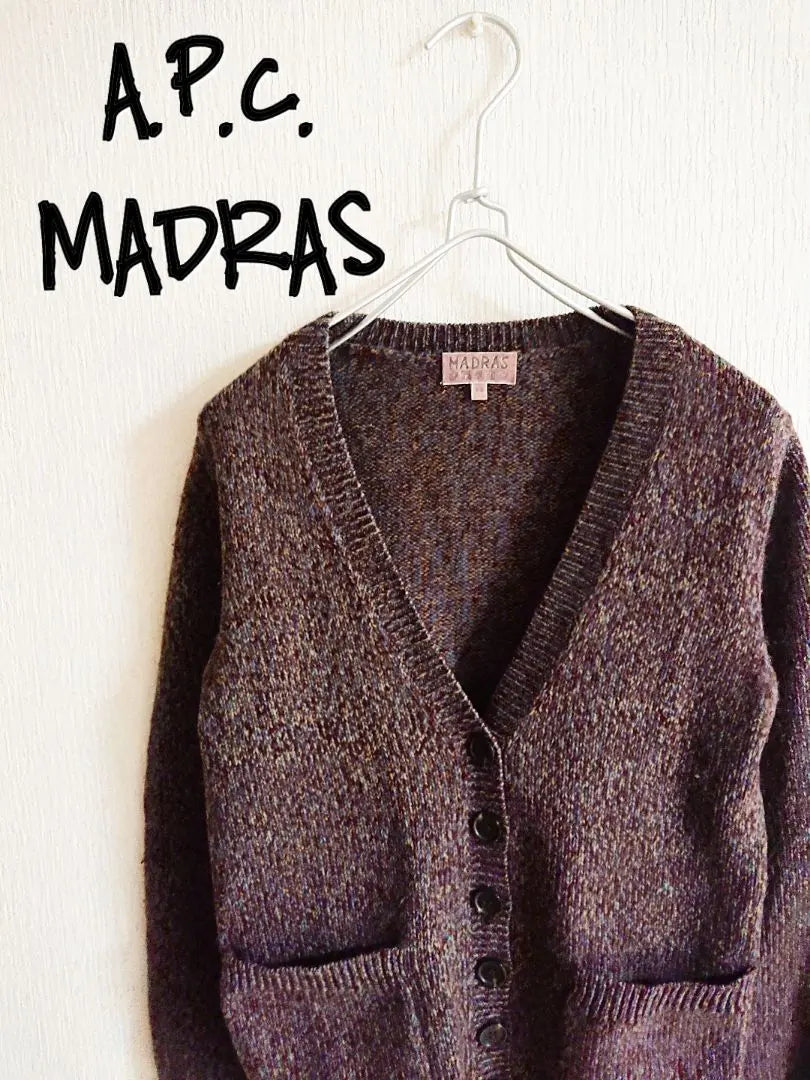 D221169 A.P.C. MADRAS Knit Cardigan