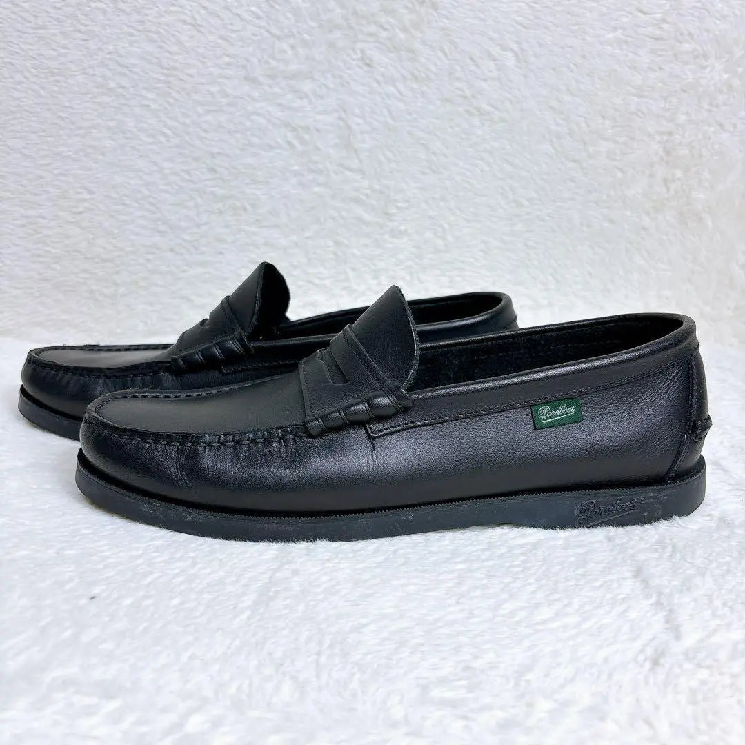 PARABOOT CORAUX Corolla Coin Loafers 7 Black