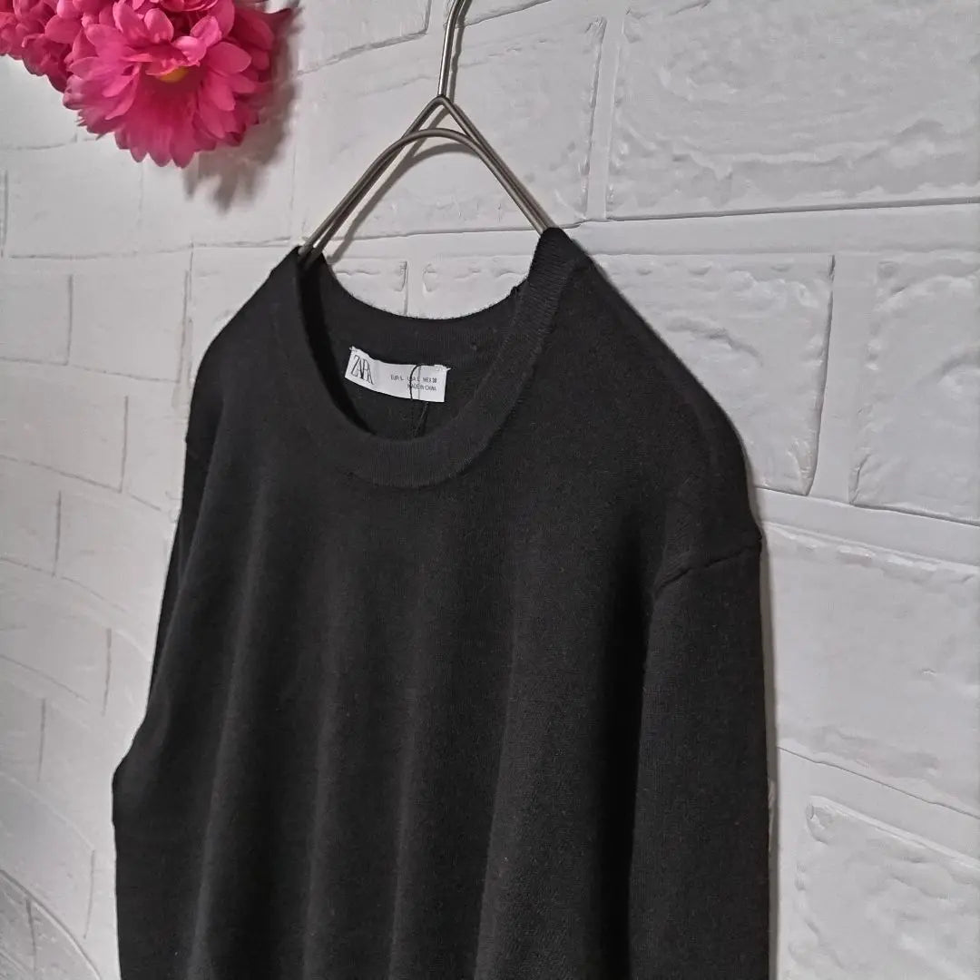 [ZARA] ZARA♡ Brand new and unused♡ Sweater♡ Long sleeves♡ Tops♡ Gold buttons【L】Black