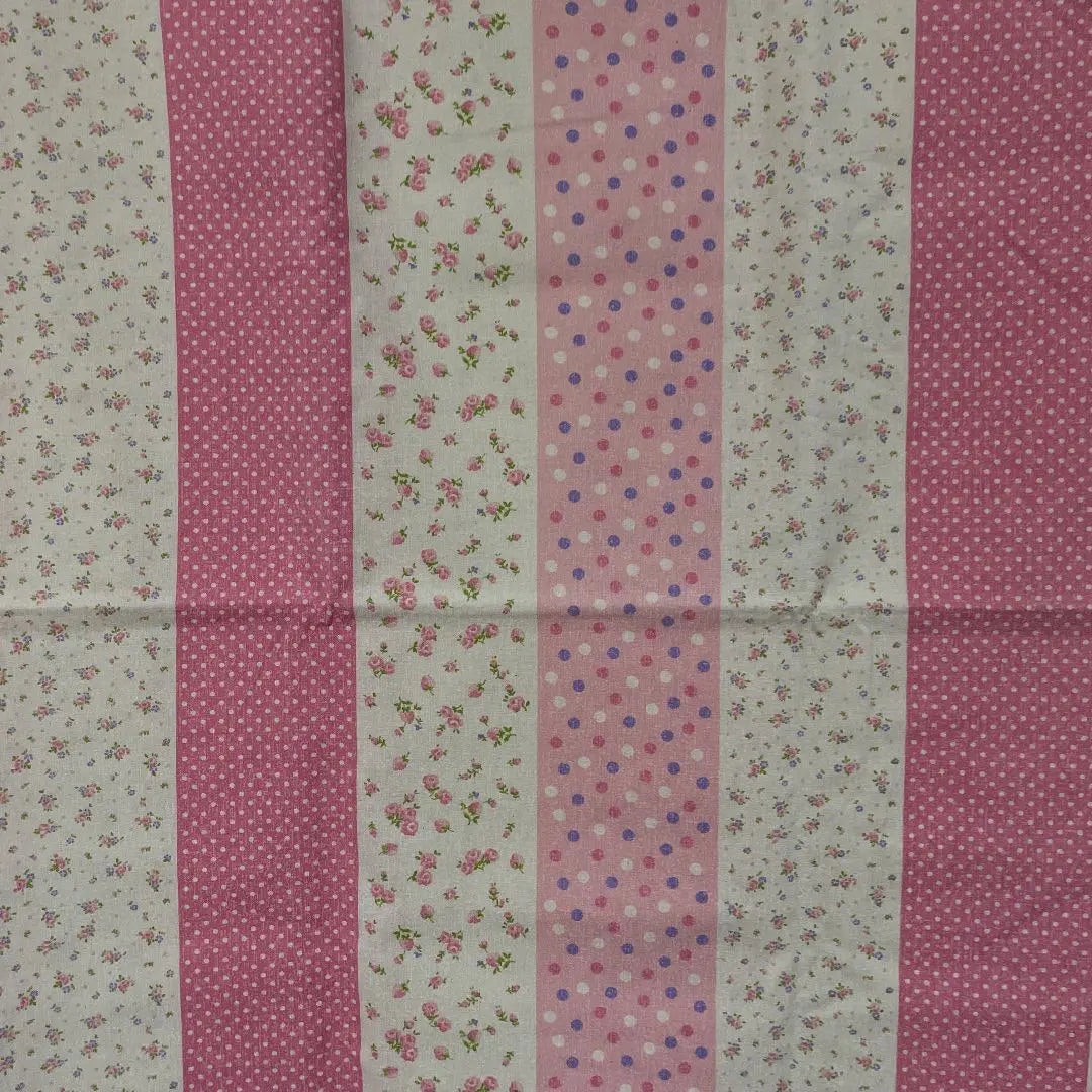 Fabric: Slitting, breaking, border patchwork pattern, floral pattern, rose, natural, striped