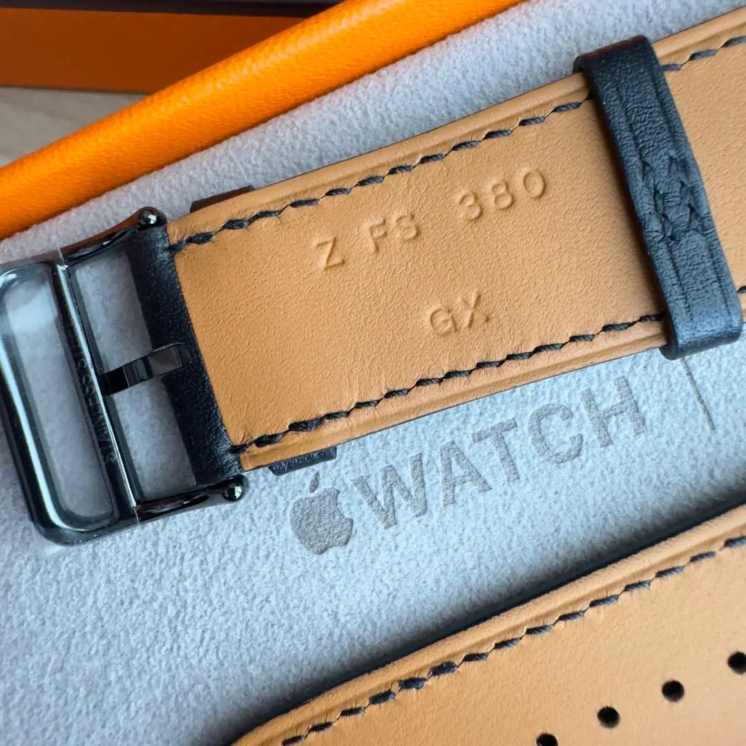 1777 Apple Watch Hermes Circuit Blue Black Leather