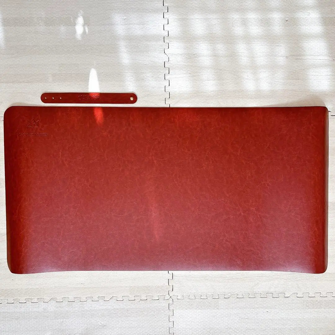 Desk mat PU leather Large mouse pad double -sided leather waterproof 80 × 40 red