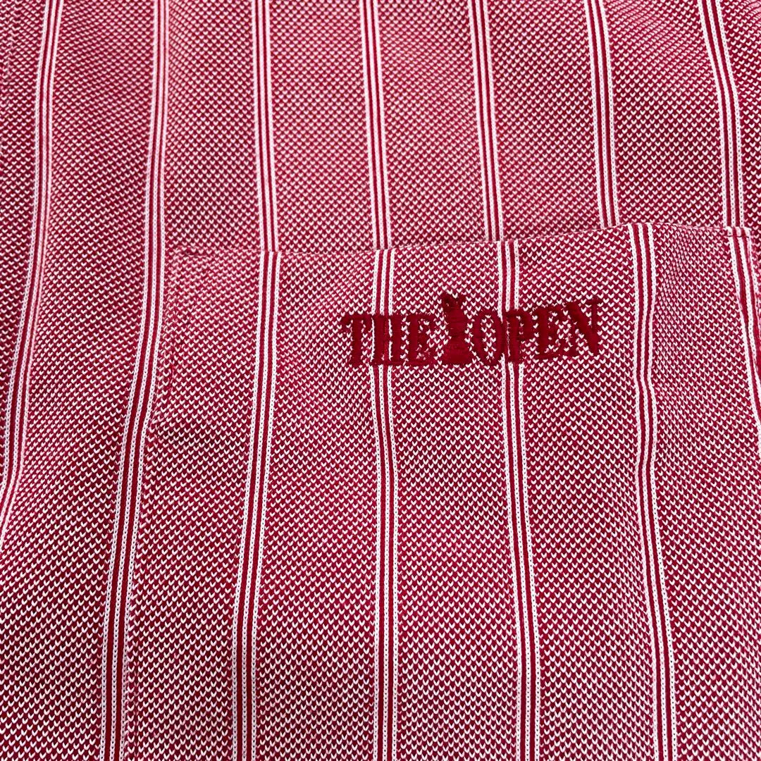 THE OPEN MIZUNO Pink Stripe Polo Shirt Stylish