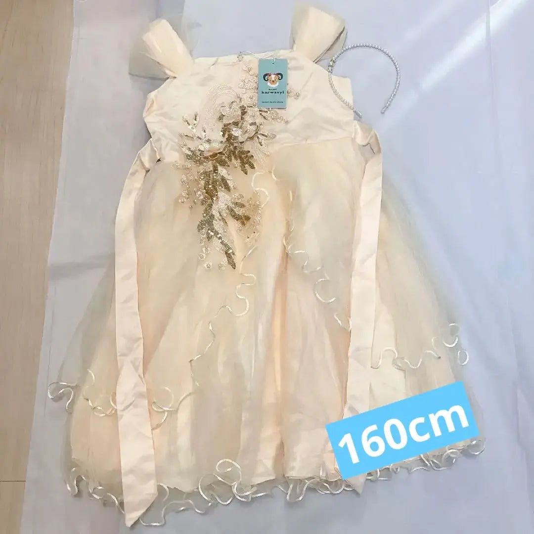 Kids Dress, Children's Wedding Dress, Princess, Embroidery, Junior Address, 160cm