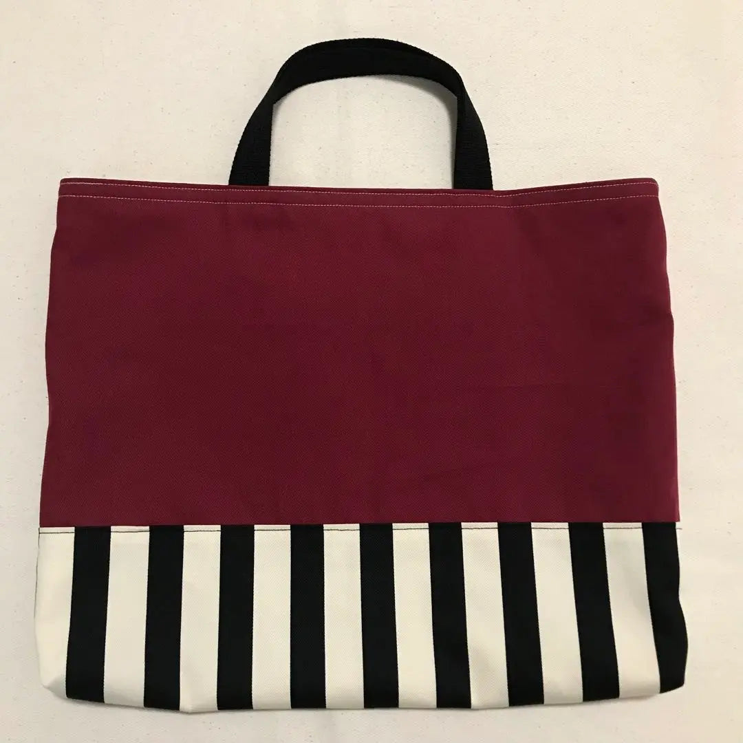 Bolsa de lecciones color vino/rayas | ワインカラー/ストライプ レッスンバッグ