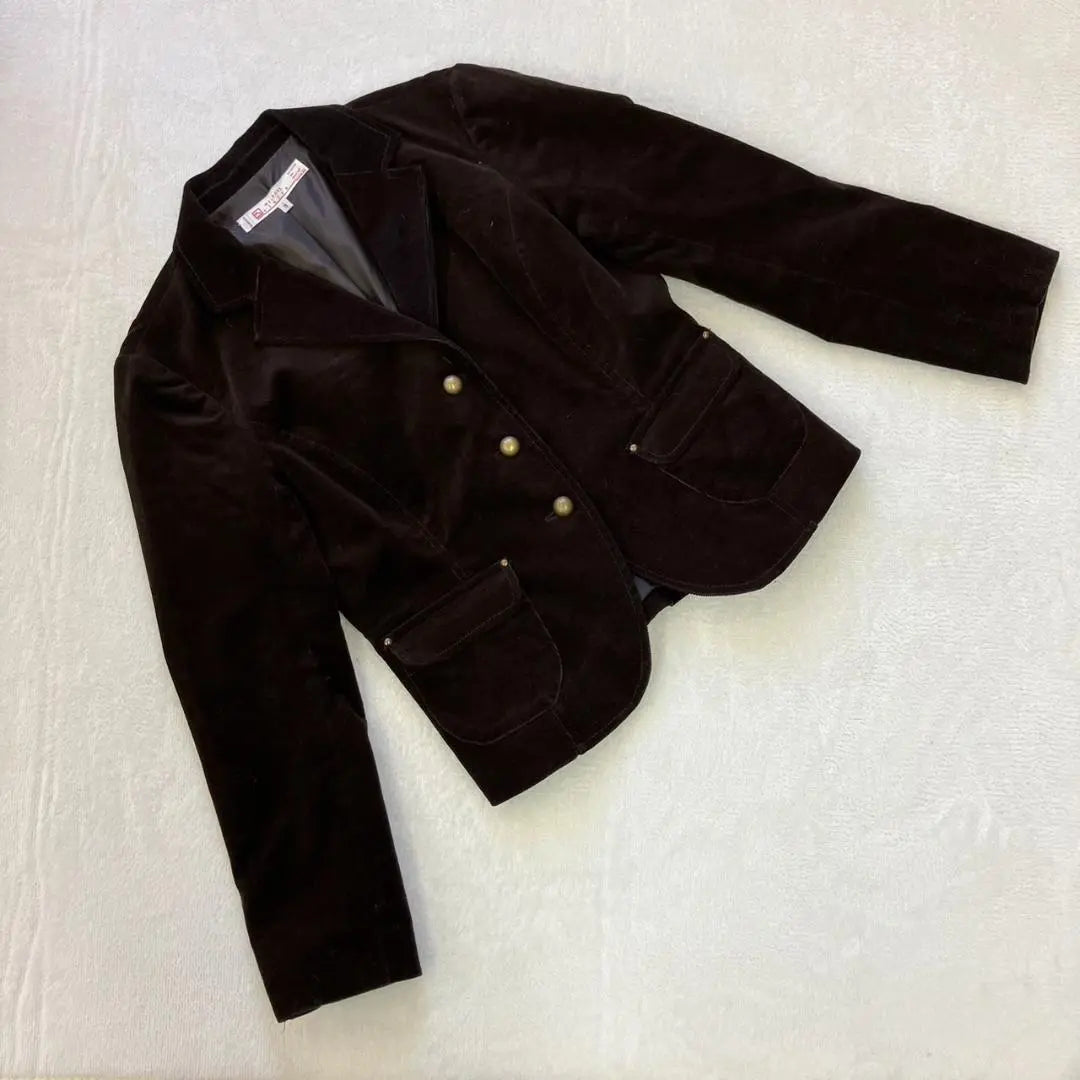 Melrose Size 3 Velvet Tailored Jacket Women's Brown