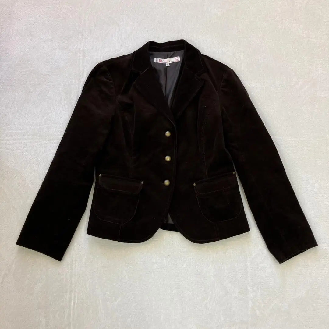 Melrose Size 3 Velvet Tailored Jacket Women's Brown