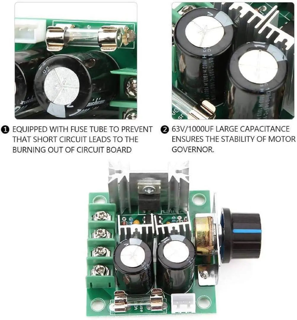 [Nuevo] Controlador de velocidad de motor de CC 12 V-40 V 10 A Control de velocidad