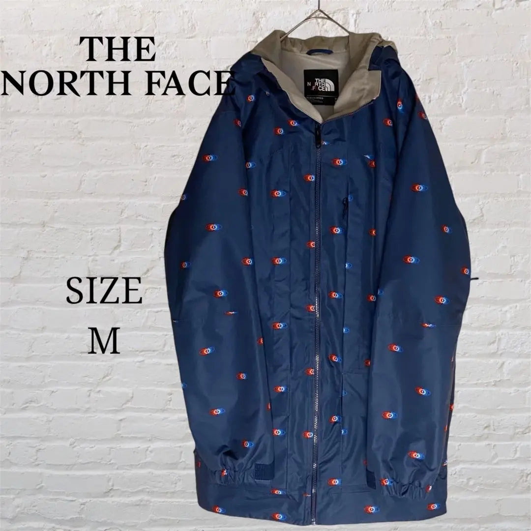 [Good condition] The North Face All-over Pattern Mountain Light Jacket Navy M