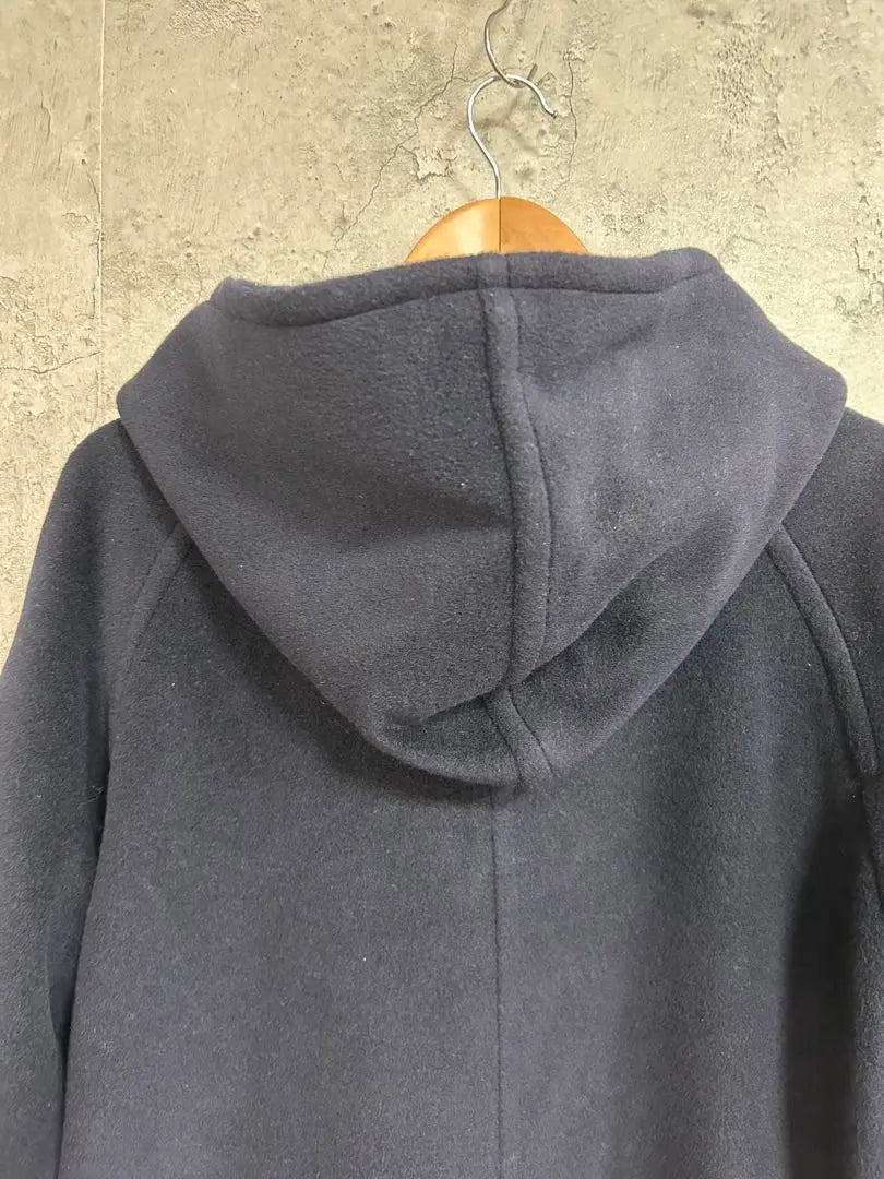 Max Mara Hoodie Long Coat 38 Navy