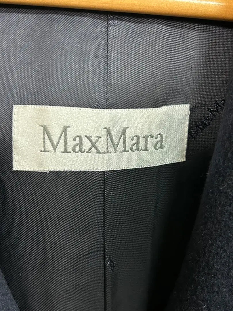 Max Mara Hoodie Long Coat 38 Navy