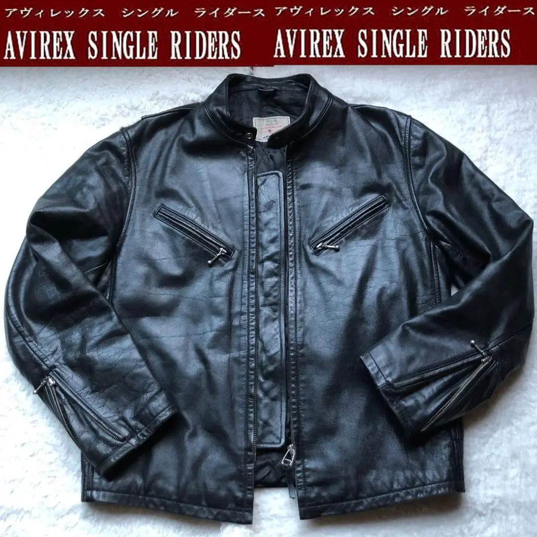 Chaqueta Avirex Single Riders Colorless Black XL | Bolsa de viaje XL