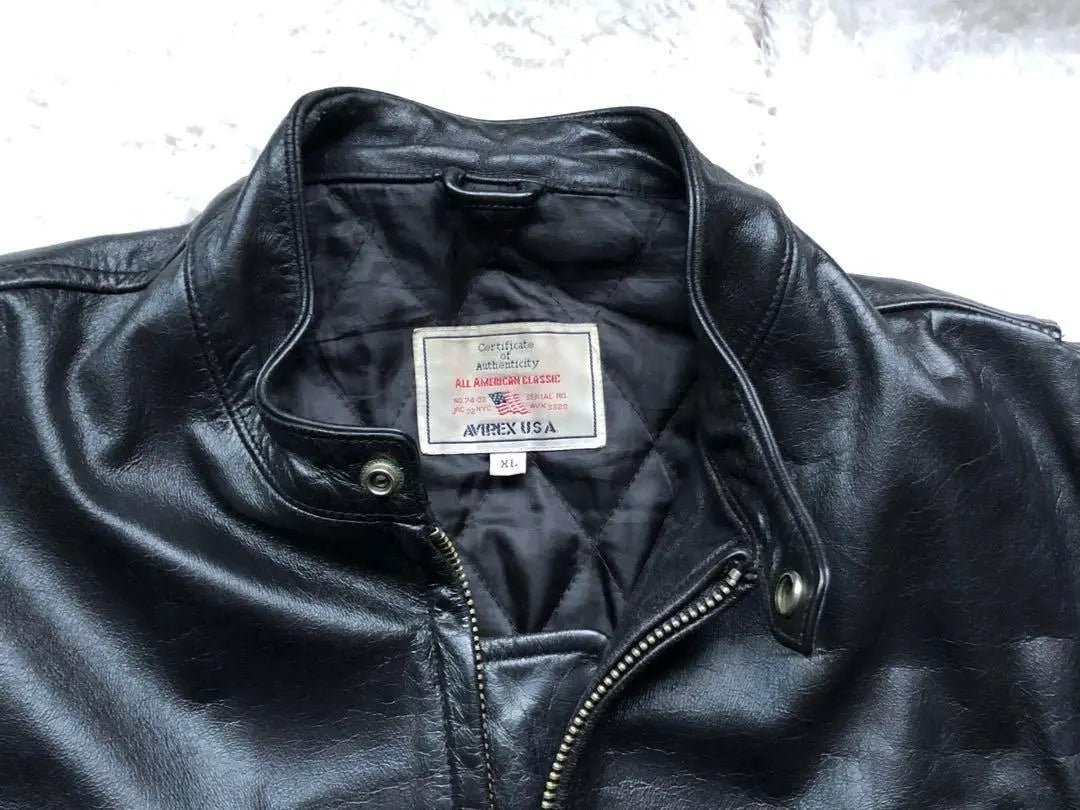 Chaqueta Avirex Single Riders Colorless Black XL | Bolsa de viaje XL