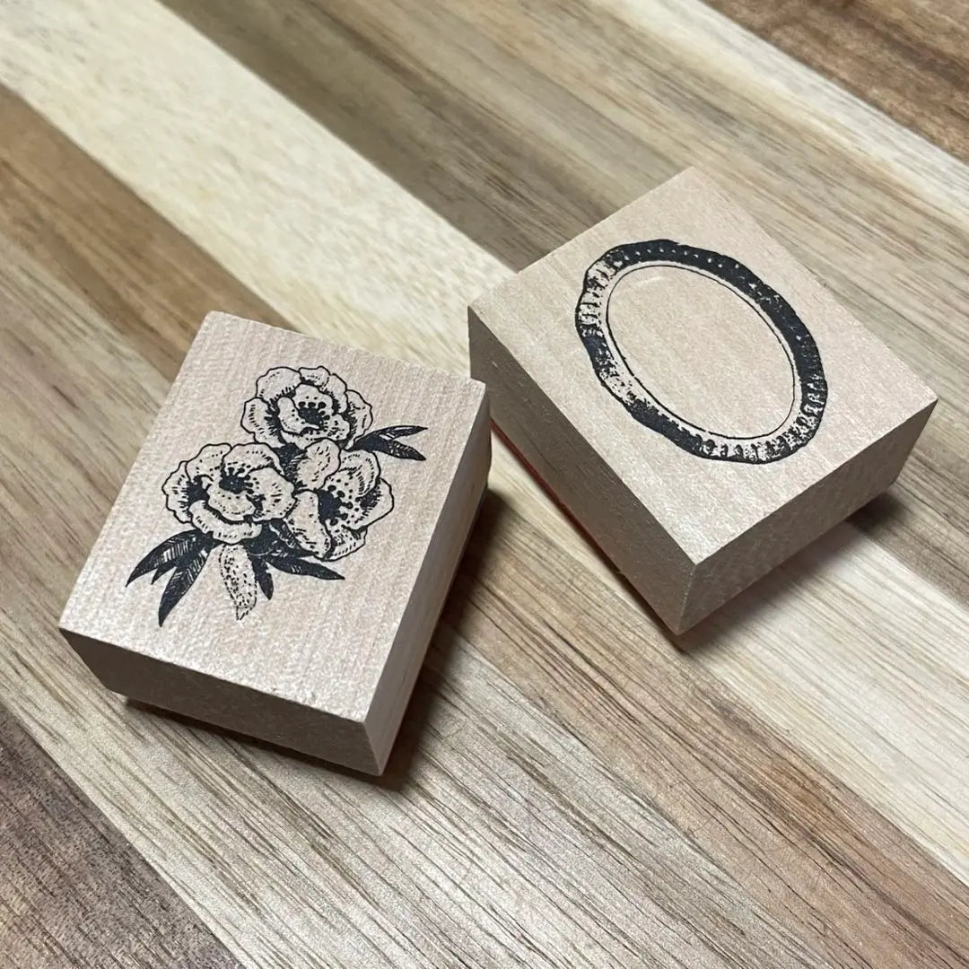 Flower & Figure Stamp Antique Letter Set Flowers