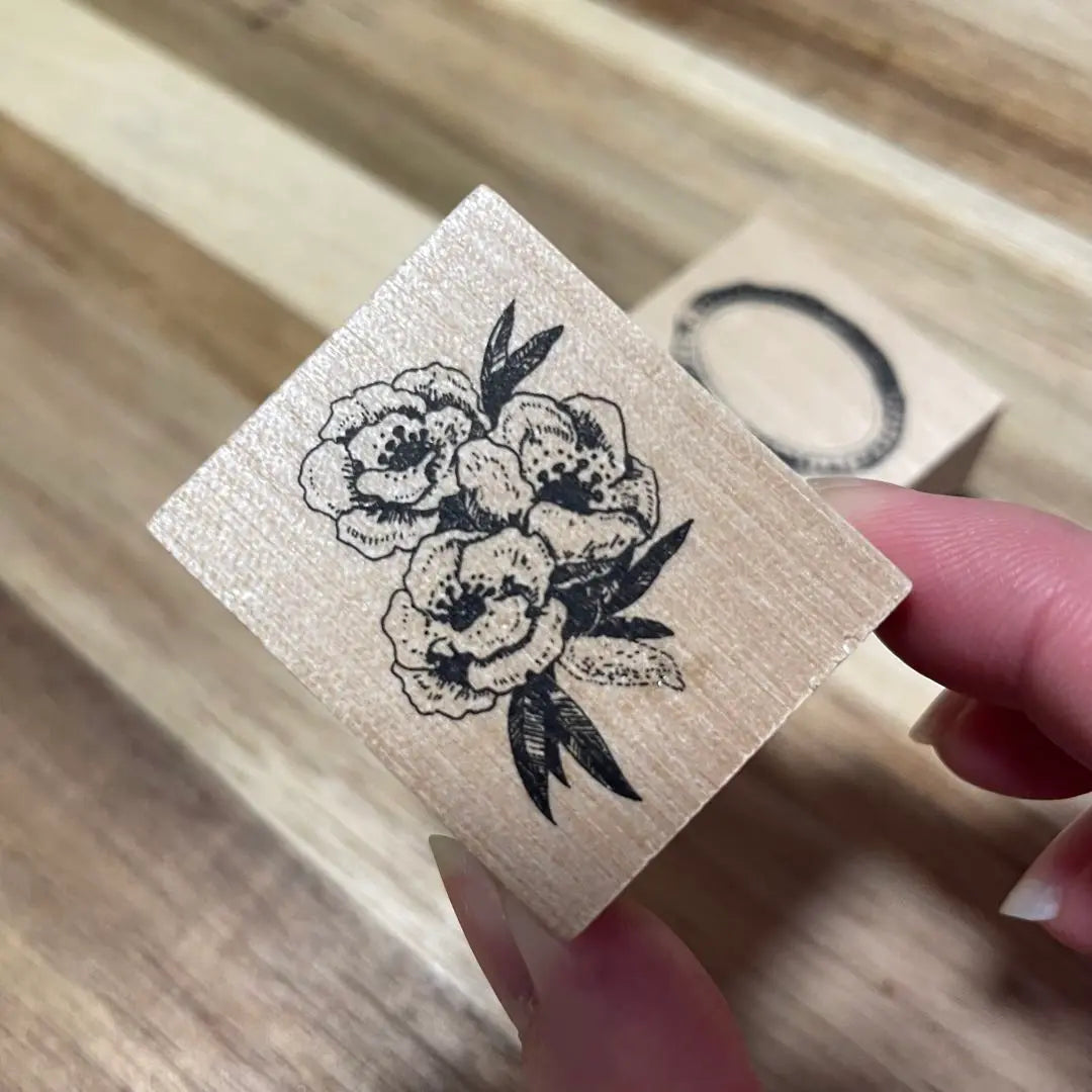 Flower & Figure Stamp Antique Letter Set Flowers