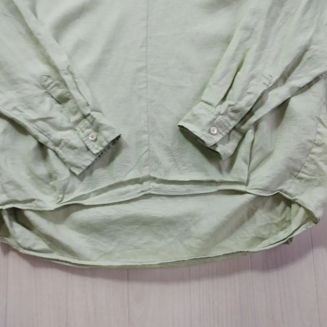 Urban Research Dores Long Sleeve Cut Saw M Linen 100% young grass color | アーバンリサーチドアー　長袖カットソー　M リネン100% 若草色