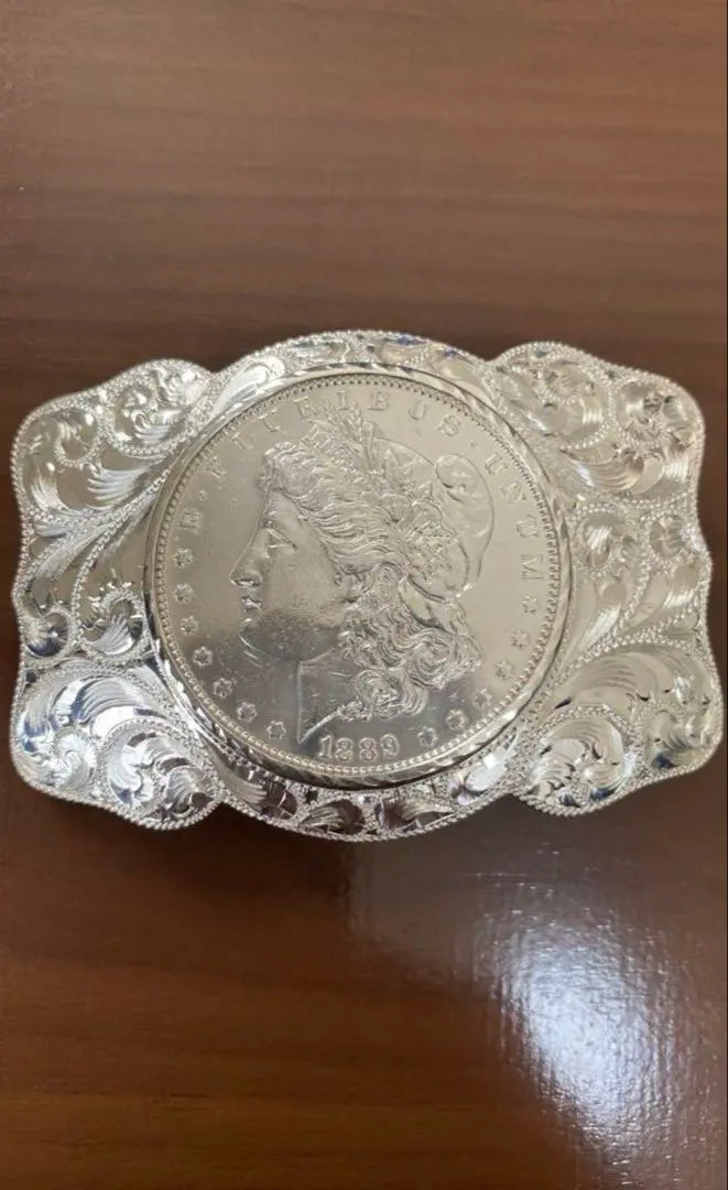 First come, first served! Sterling silver vintage belt buckle engraved, beautiful item