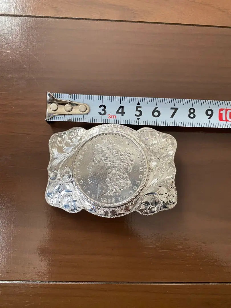 First come, first served! Sterling silver vintage belt buckle engraved, beautiful item