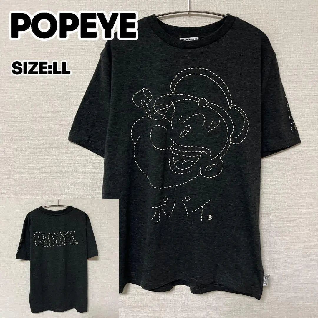 POPEYE Popeye Grey Big Print LL Sold out T-shirt