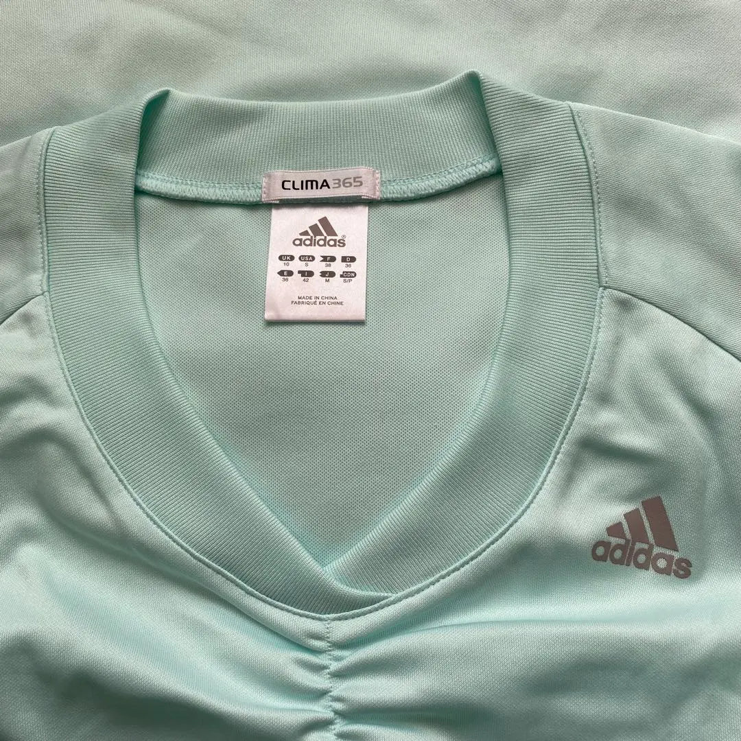 Adidas V-neck short sleeve T-shirt Green M ③