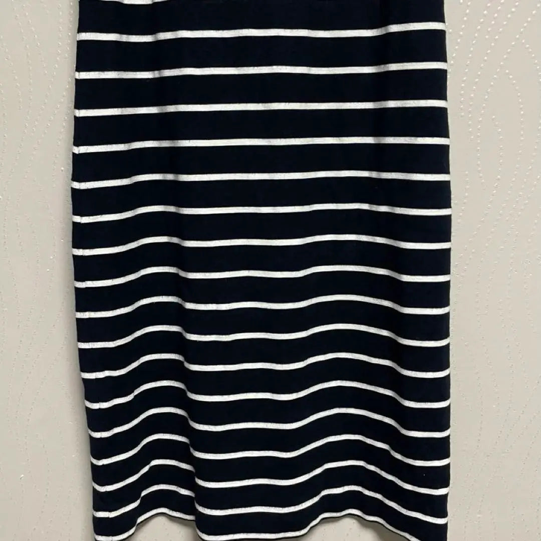 Banana Republic Short-sleeved dress Knee-length dress Navy ✖️ White Border 0