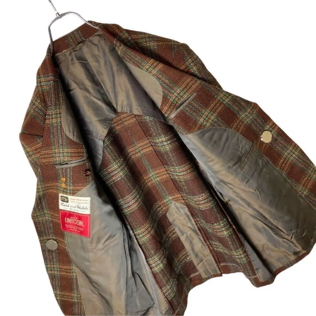 Good design! Retro vintage Scottish brown checkered jacket