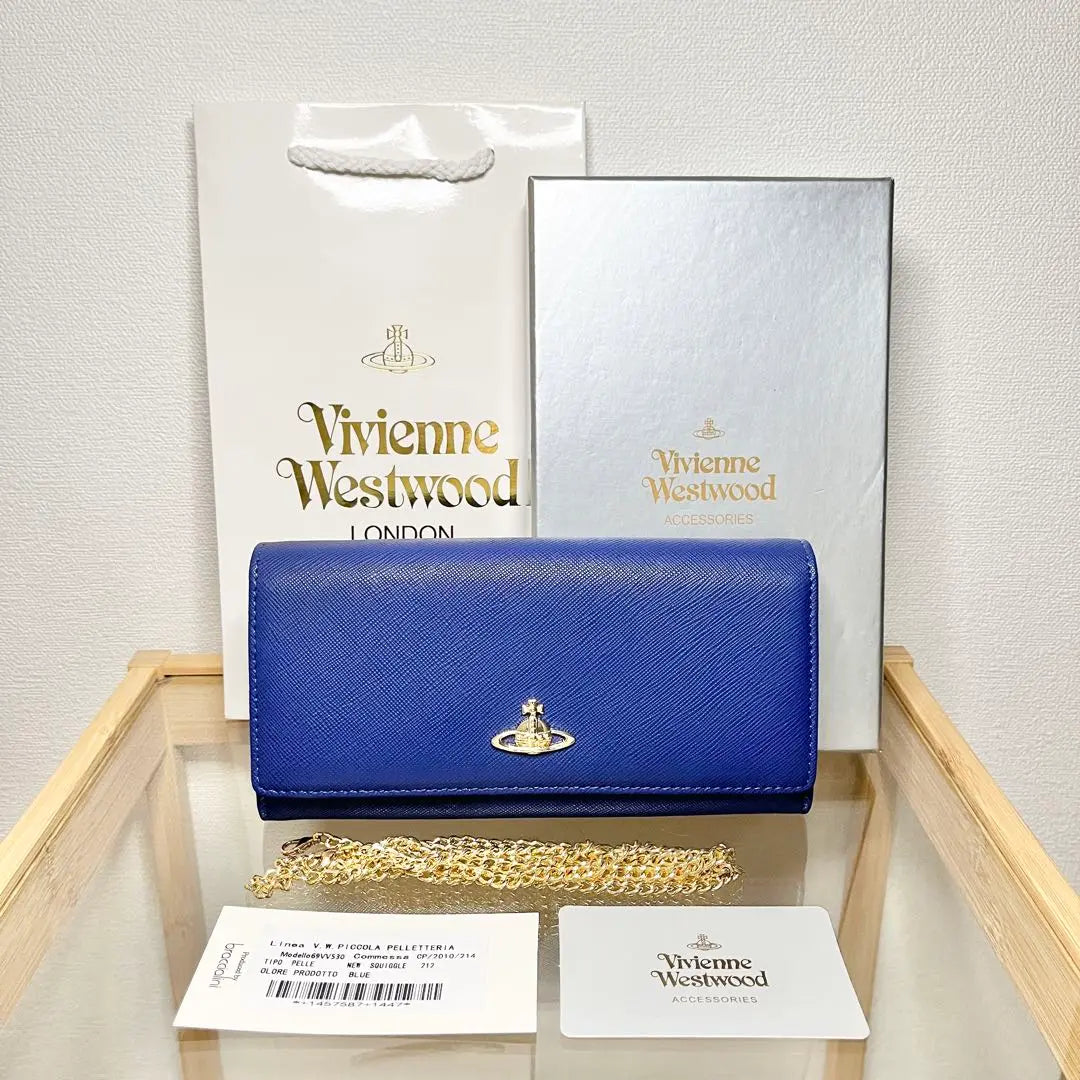 ☆ New unused ☆ Vivien Westwood Long Wallet 69Vvv530 Blue