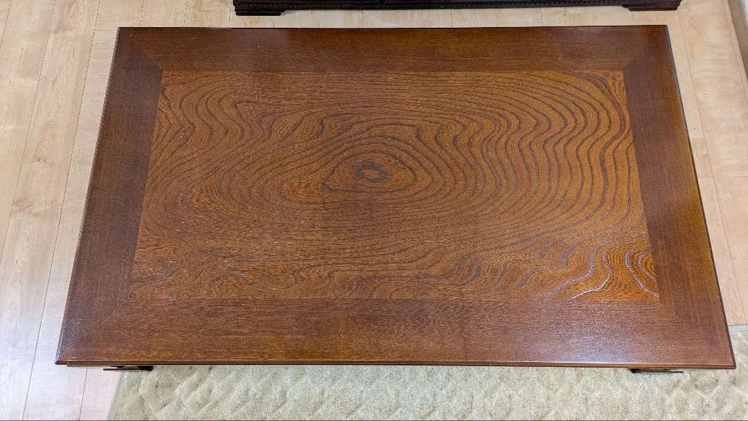 A lovely Japanese-style table with a lovely wood grain pattern, tatami desk, approx. 150 x 90