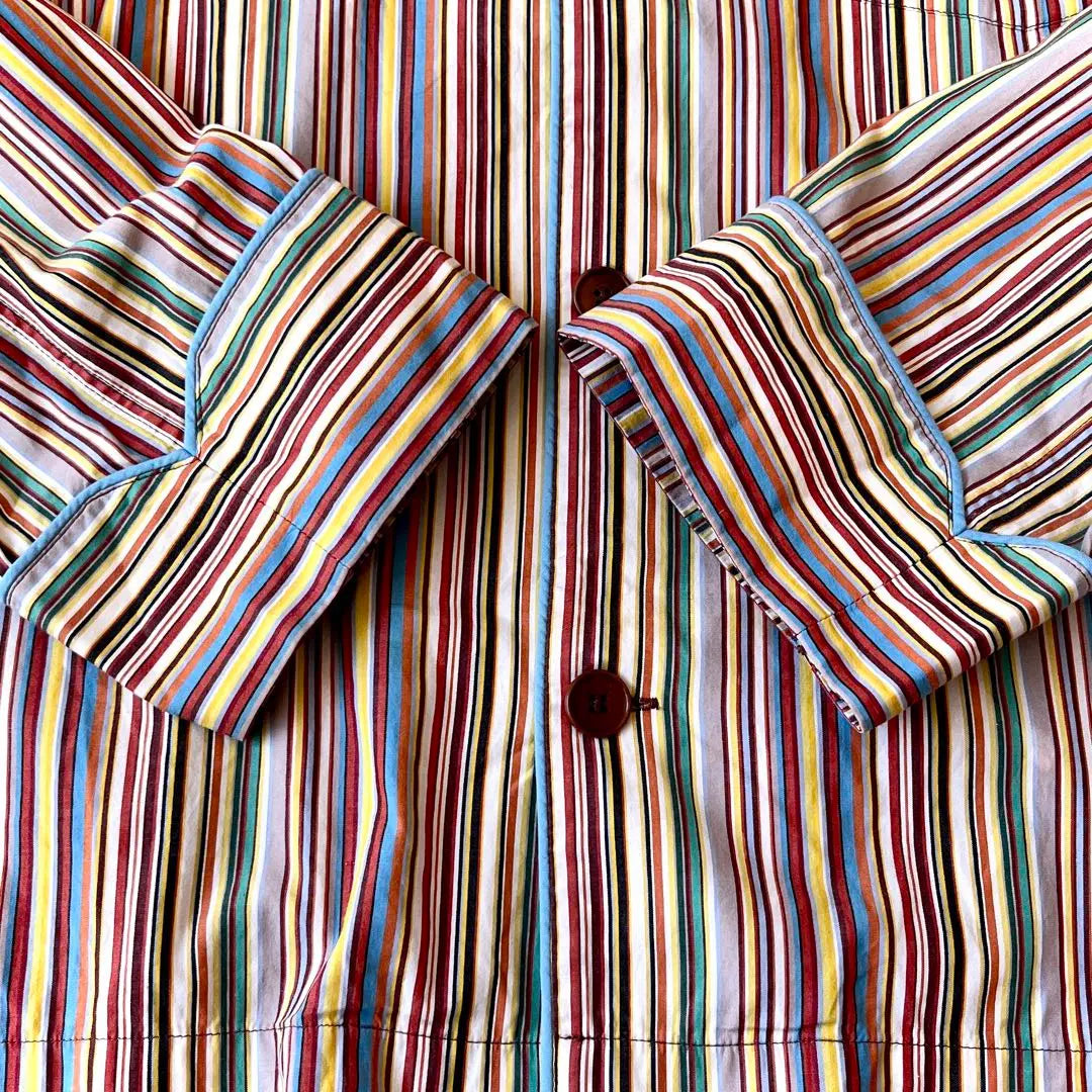 Paul Smith L size Signature Multi-stripe Cotton Pajama Shirt