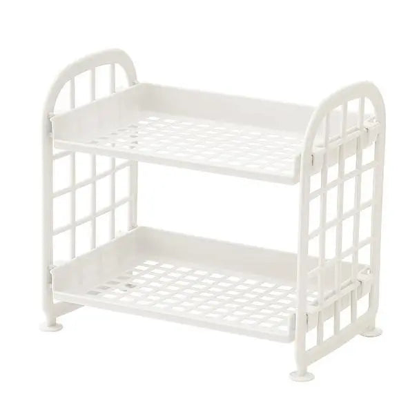 Tabletop Rack Small Mini Cute Slim White Fashionable Cosmetic Storage White Stylish Korea